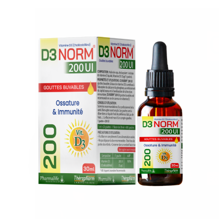 D3 NORM 200UI OSSATURE ET IMMUNITE GOUTTES BUVABLES 30ML