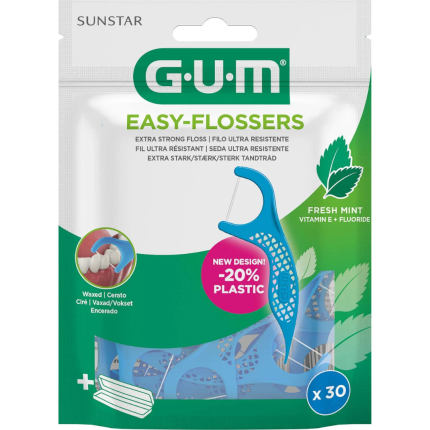 GUM EASY FLOSSERS MENTHOLE CIRE B30 REF 890